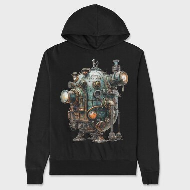Steampunk Bubble Sub, Hanorac Oversize Barbati (Unisex)