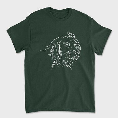 Dog German Breed Line Art Kleiner Munsterlander, Tricou Barbati (Unisex)