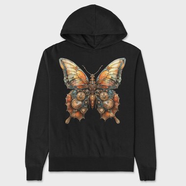 Steampunk Butterfly Gears, Hanorac Oversize Barbati (Unisex)