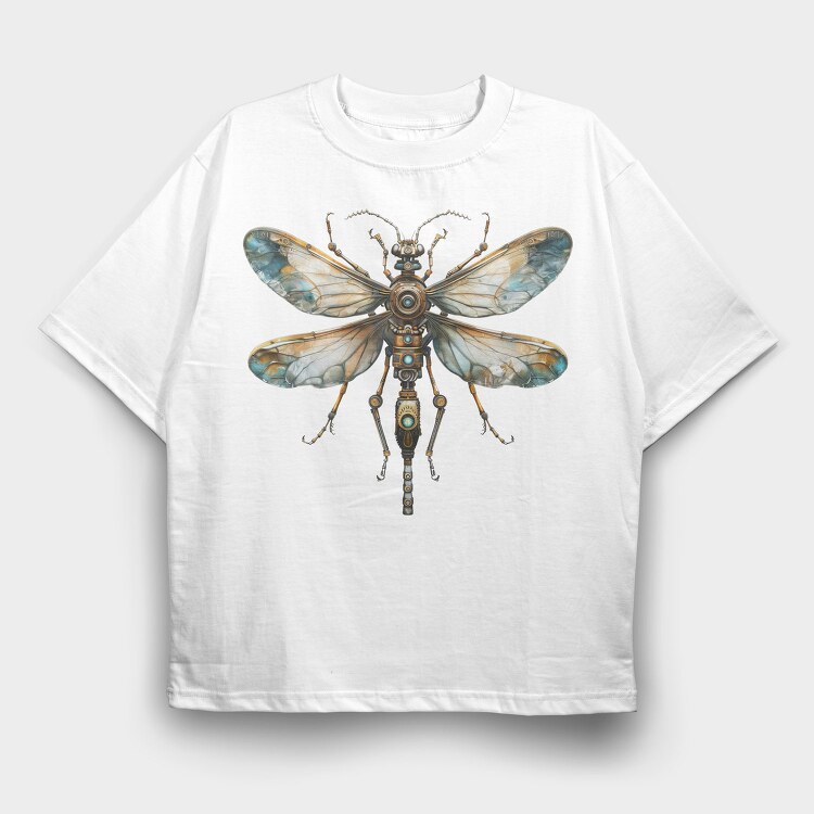 Steampunk Butterfly Wings, Tricou Oversize Barbati (Unisex)