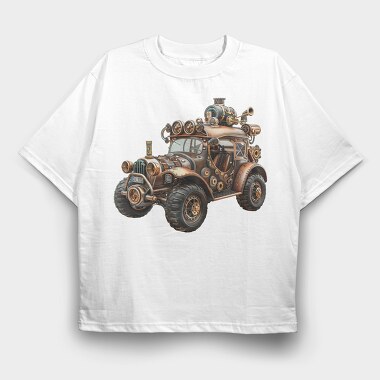 Steampunk Car Gear, Tricou Oversize Barbati (Unisex)