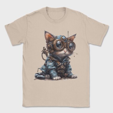 Steampunk Cat Gear, Tricou Barbati (Unisex)