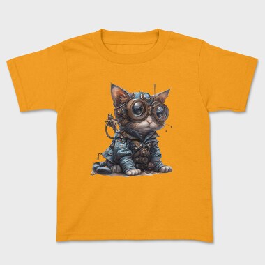 Steampunk Cat Gear, Tricou Copii