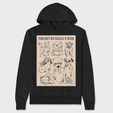 Dog Seven Deadly Sins, Hanorac Oversize Barbati (Unisex)