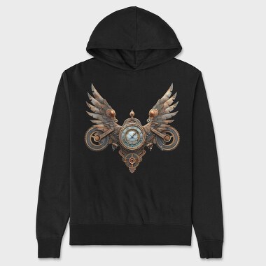 Steampunk Clock Wings, Hanorac Oversize Barbati (Unisex)