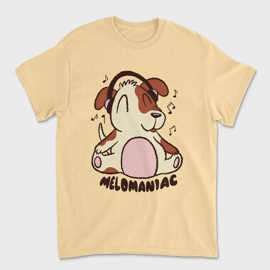 Dog With Headphones Music, Tricou Barbati (Unisex)