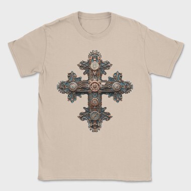 Steampunk Cross Gears, Tricou Barbati (Unisex)