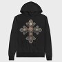 Steampunk Cross Gears, Hanorac Oversize Barbati (Unisex)