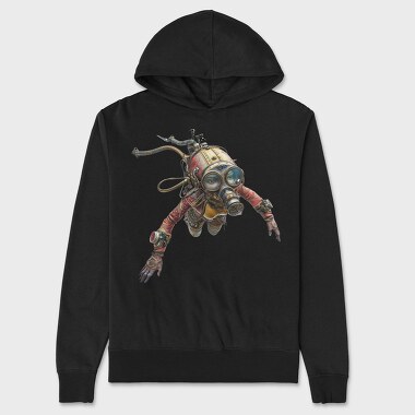 Steampunk Diver, Hanorac Oversize Barbati (Unisex)