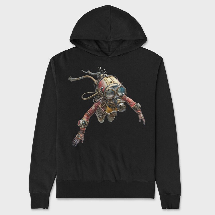 Steampunk Diver, Hanorac Oversize Barbati (Unisex)