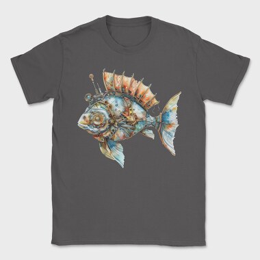 Steampunk Fish 09, Tricou Barbati (Unisex)
