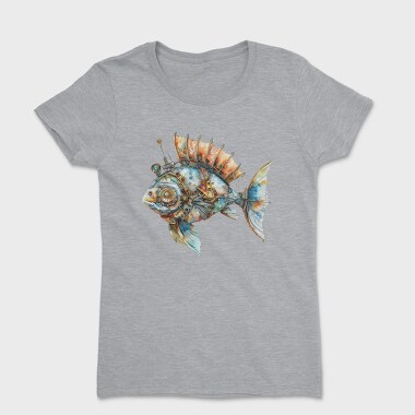 Steampunk Fish 09, Tricou Femei