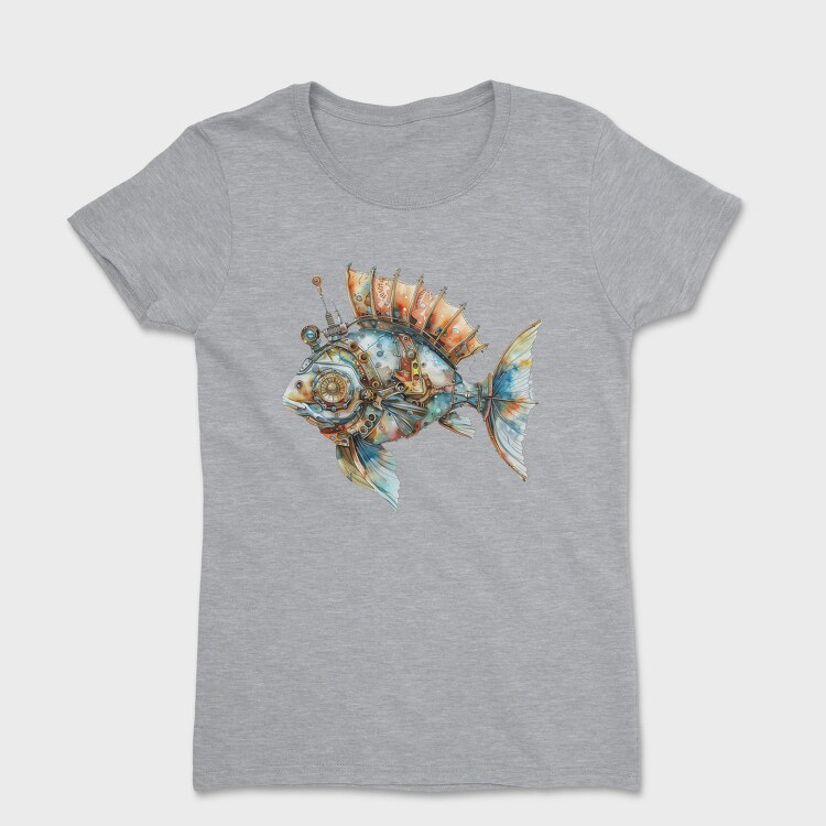 Steampunk Fish 09, Tricou Femei
