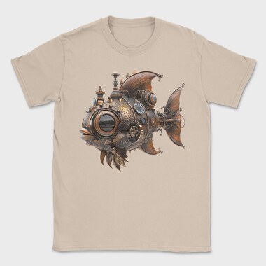 Steampunk Fish 106021004, Tricou Barbati (Unisex)