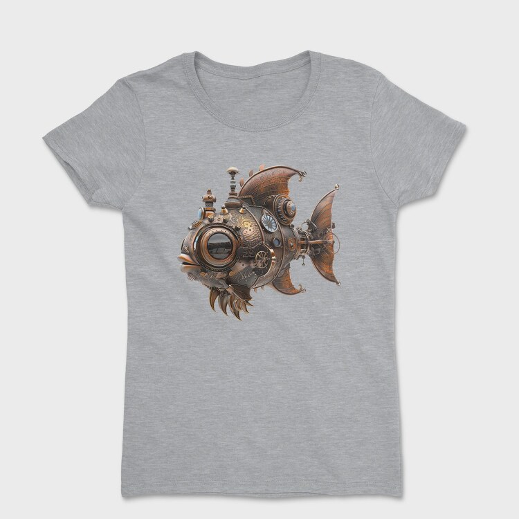 Steampunk Fish 106021004, Tricou Femei