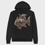 Steampunk Fish 106021004, Hanorac Oversize Barbati (Unisex)