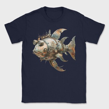 Steampunk Fish Clipart, Tricou Barbati (Unisex)