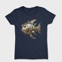 Steampunk Fish Clipart, Tricou Femei