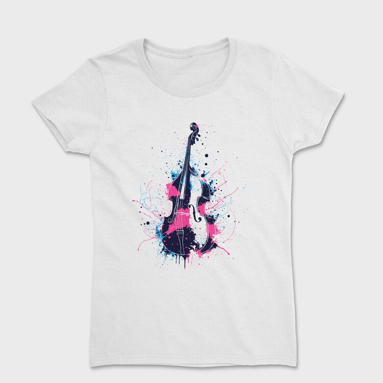 Double Bass Paint Splash, Tricou Femei