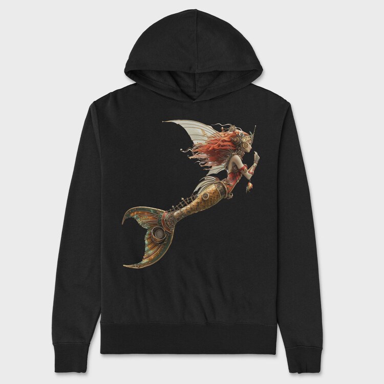 Steampunk Fish Tail, Hanorac Oversize Barbati (Unisex)