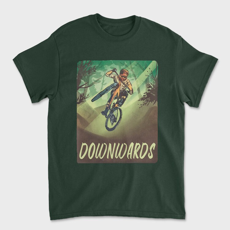 Downhill Biking Mountain Bike Downwards, Tricou Barbati (Unisex)
