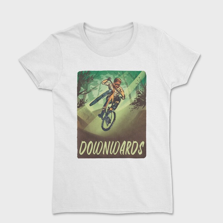 Downhill Biking Mountain Bike Downwards, Tricou Femei