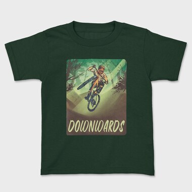 Downhill Biking Mountain Bike Downwards, Tricou Copii