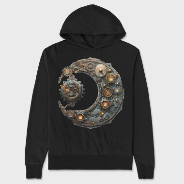 Steampunk Gears Cogwheel, Hanorac Oversize Barbati (Unisex)
