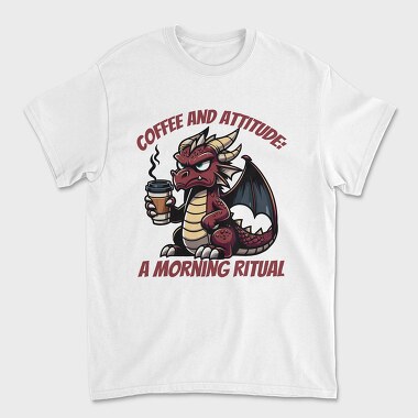 Dragon Coffee And Attitude, Tricou Barbati (Unisex)
