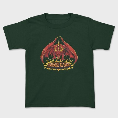 Dragon Creature With Fire Savage Attack, Tricou Copii