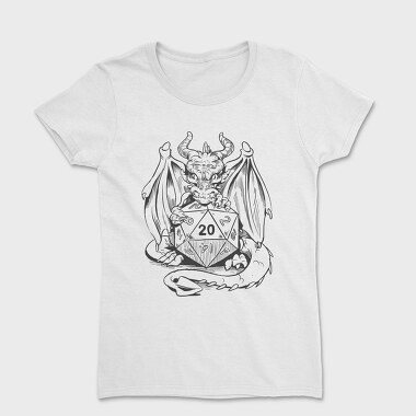 Dragon Creature With Rpg Dice Dungeons, Tricou Femei