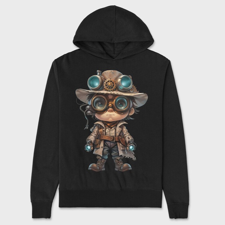 Steampunk Goggles Buster, Hanorac Oversize Barbati (Unisex)