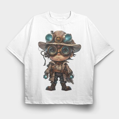 Steampunk Goggles Buster, Tricou Oversize Barbati (Unisex)