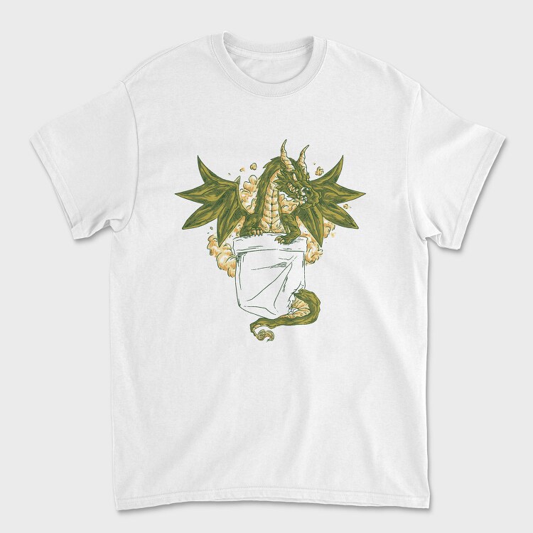 Dragon In Pocket, Tricou Barbati (Unisex)