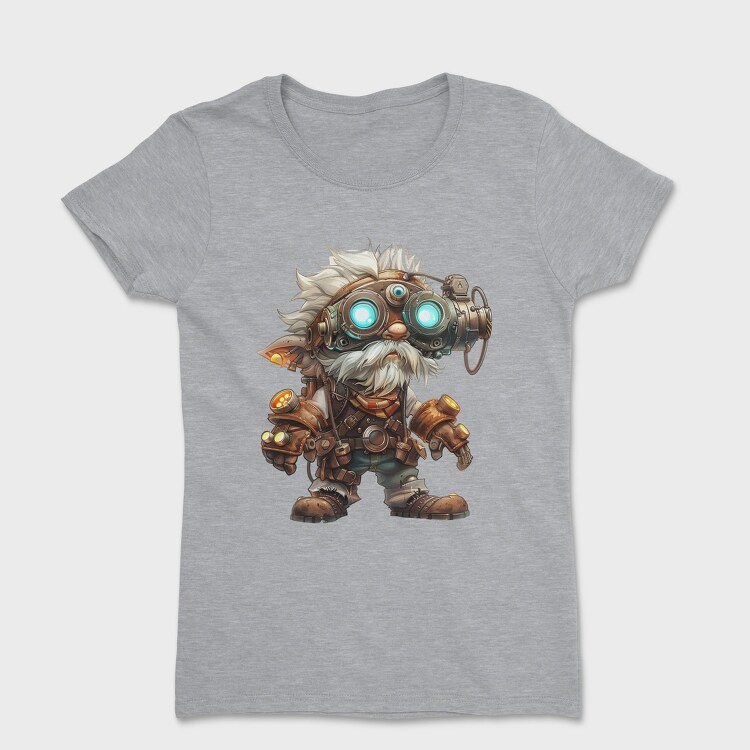 Steampunk Goggles Gnome, Tricou Femei