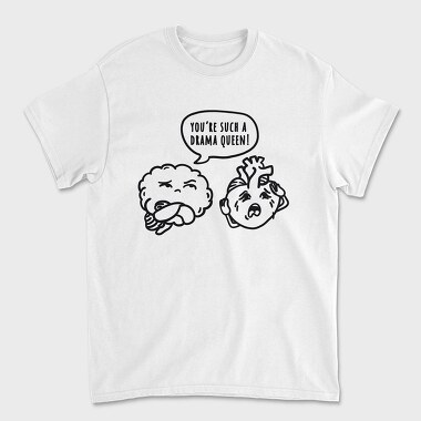 Drama Queen Brain Nc, Tricou Barbati (Unisex)