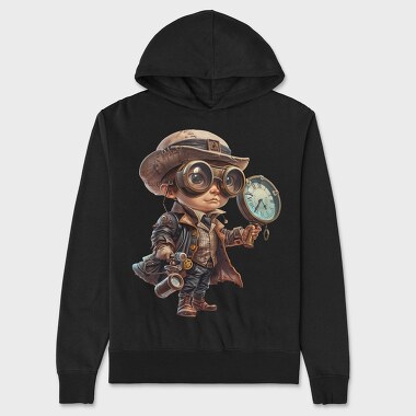 Steampunk Goggles Hat, Hanorac Oversize Barbati (Unisex)