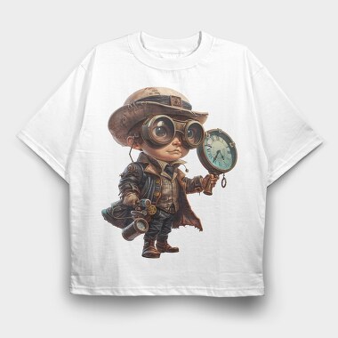 Steampunk Goggles Hat, Tricou Oversize Barbati (Unisex)