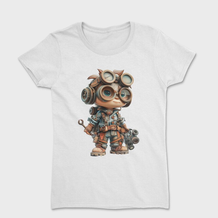 Steampunk Goggles Kid, Tricou Femei