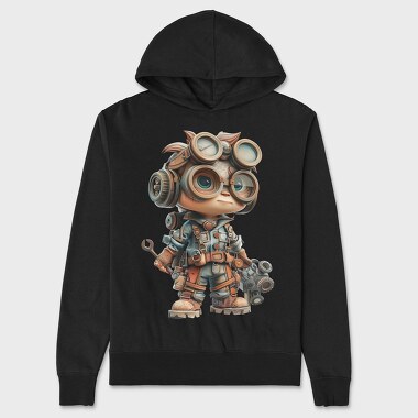 Steampunk Goggles Kid, Hanorac Oversize Barbati (Unisex)