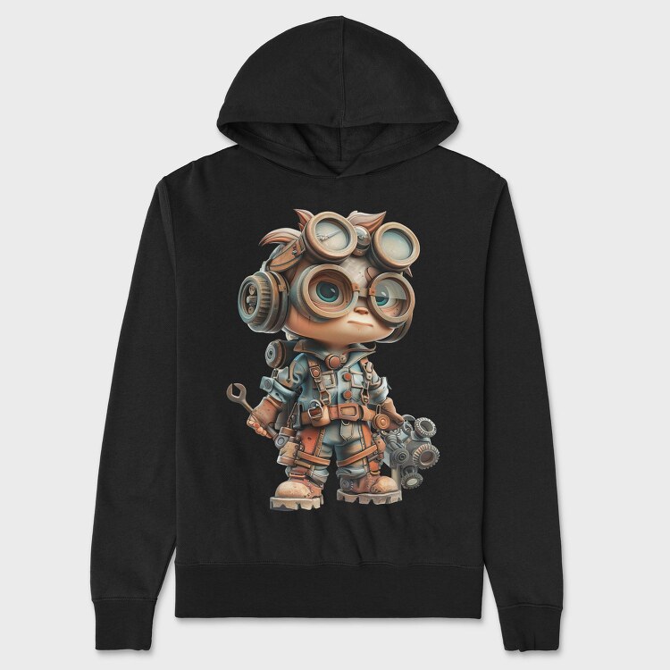 Steampunk Goggles Kid, Hanorac Oversize Barbati (Unisex)