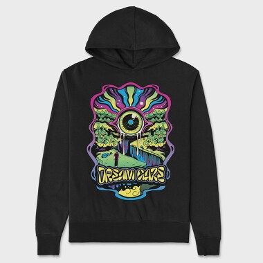 Dream Days Psychedelic Eye Forest, Hanorac Oversize Barbati (Unisex)