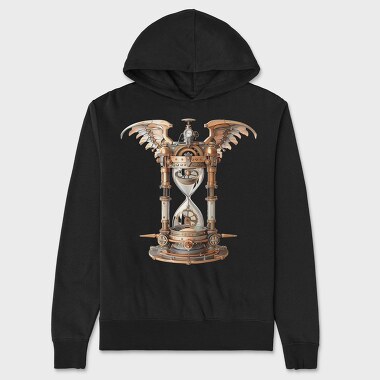 Steampunk Hourglass Wings, Hanorac Oversize Barbati (Unisex)