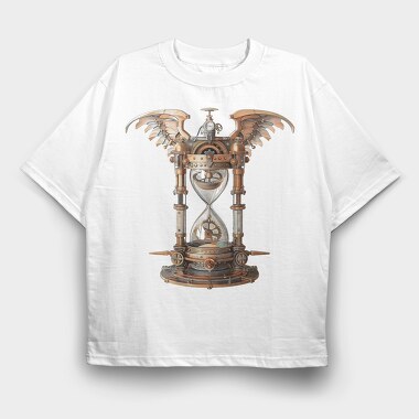 Steampunk Hourglass Wings, Tricou Oversize Barbati (Unisex)