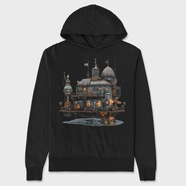 Steampunk Island Submersible, Hanorac Oversize Barbati (Unisex)