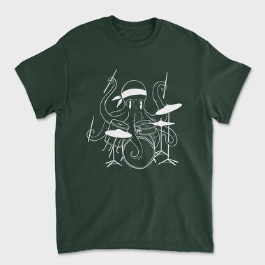 Drummer Octopus Drums, Tricou Barbati (Unisex)