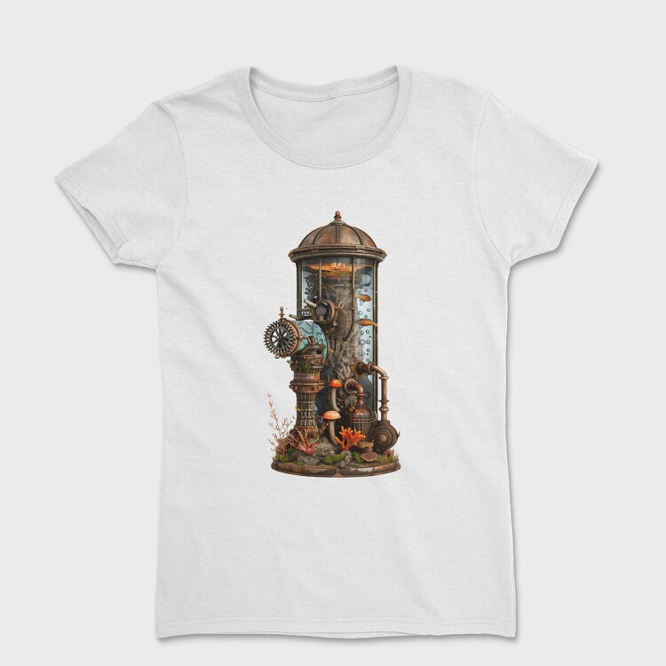 Steampunk Lighthouse Clipart, Tricou Femei