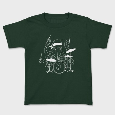 Drummer Octopus Drums, Tricou Copii