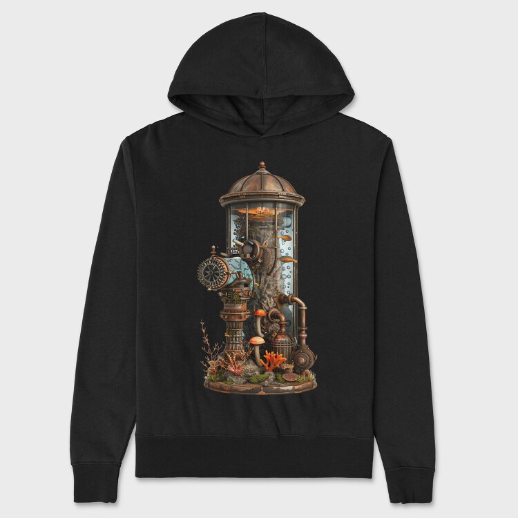 Steampunk Lighthouse Clipart, Hanorac Oversize Barbati (Unisex)