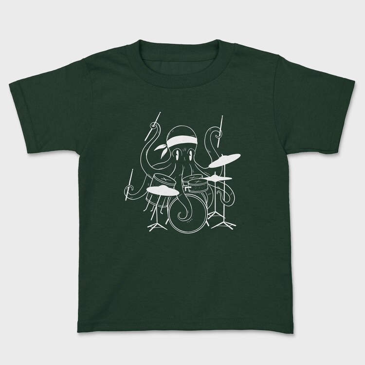 Drummer Octopus Drums, Tricou Copii